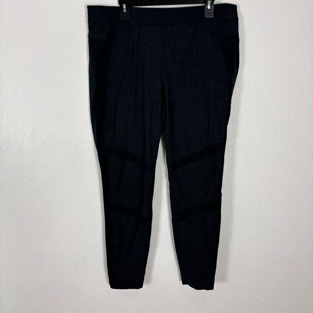 Kuhl Women's Grey Striped Skinny Leg Pull On Pants Size XL